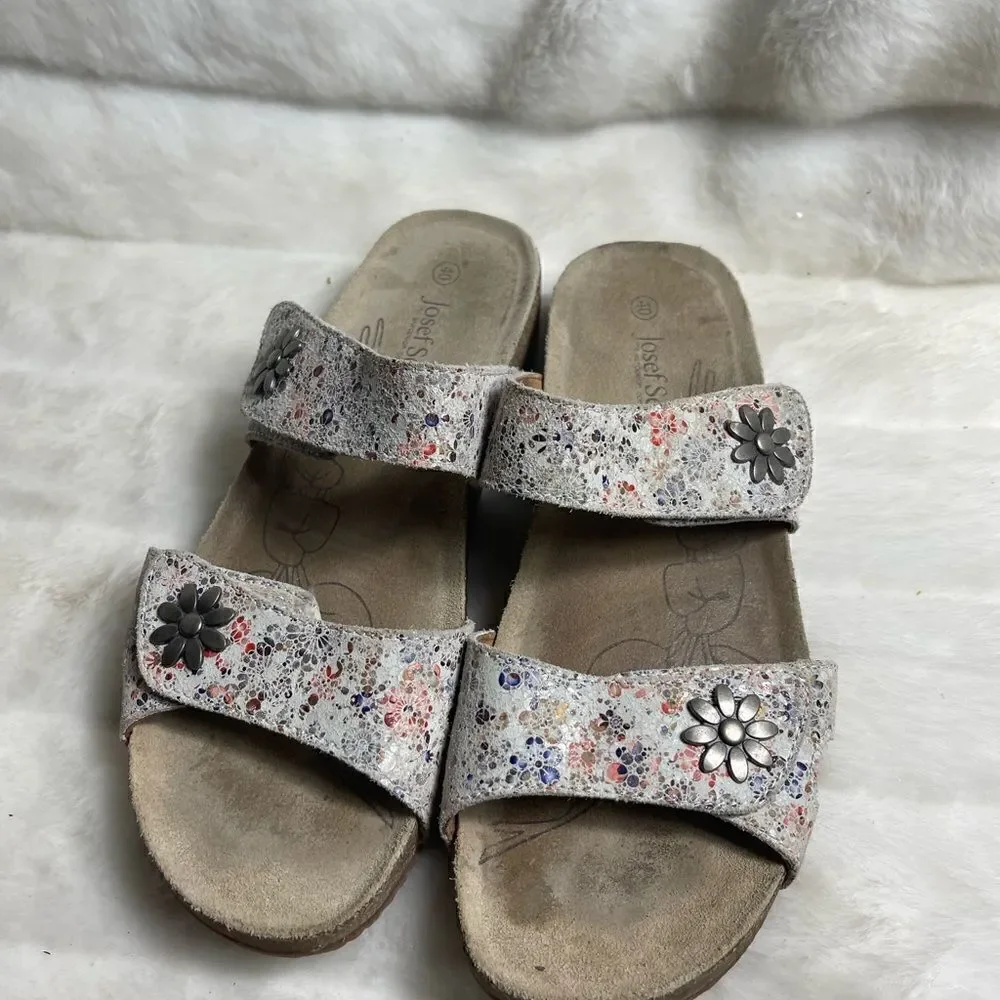 Josef Seibel Tonga leather beige with pastel colors EUR SZ 40